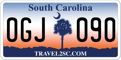 SC license plate OGJ090