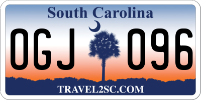 SC license plate OGJ096
