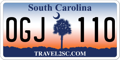 SC license plate OGJ110