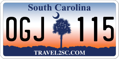 SC license plate OGJ115