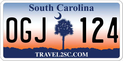 SC license plate OGJ124