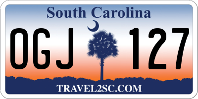 SC license plate OGJ127