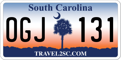SC license plate OGJ131