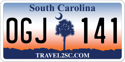 SC license plate OGJ141