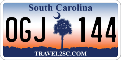 SC license plate OGJ144