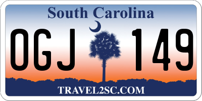 SC license plate OGJ149