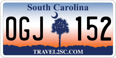 SC license plate OGJ152