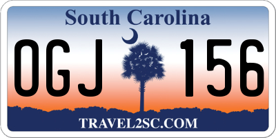 SC license plate OGJ156