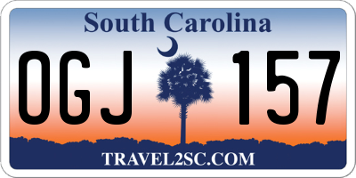 SC license plate OGJ157