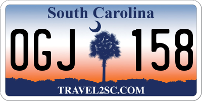 SC license plate OGJ158