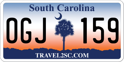 SC license plate OGJ159