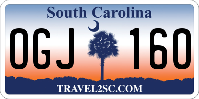 SC license plate OGJ160