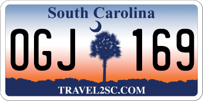 SC license plate OGJ169