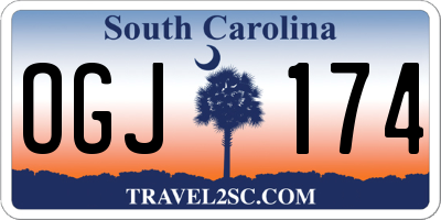 SC license plate OGJ174