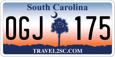 SC license plate OGJ175