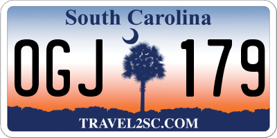 SC license plate OGJ179