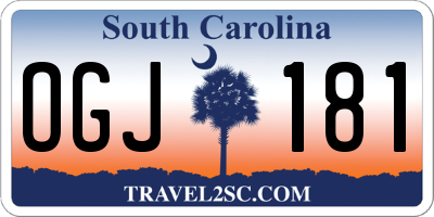 SC license plate OGJ181