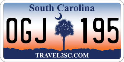 SC license plate OGJ195