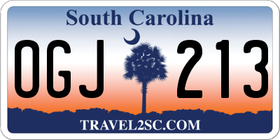 SC license plate OGJ213