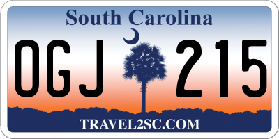SC license plate OGJ215