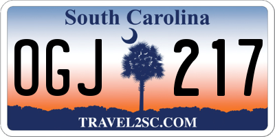SC license plate OGJ217