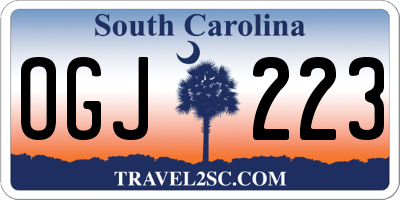 SC license plate OGJ223