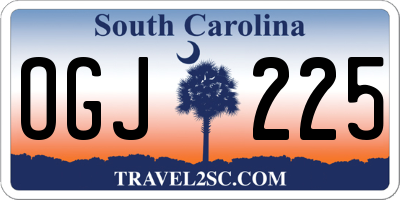 SC license plate OGJ225