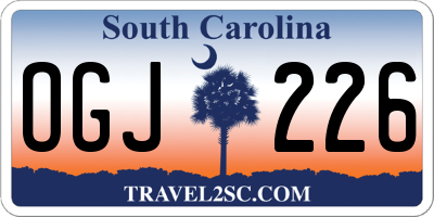 SC license plate OGJ226
