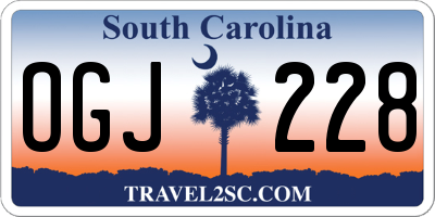 SC license plate OGJ228