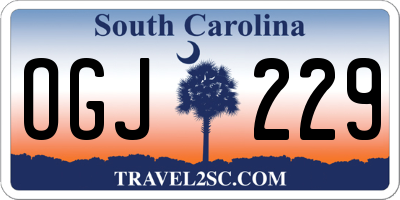 SC license plate OGJ229