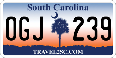 SC license plate OGJ239