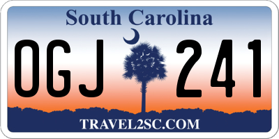 SC license plate OGJ241