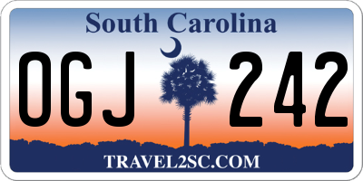 SC license plate OGJ242