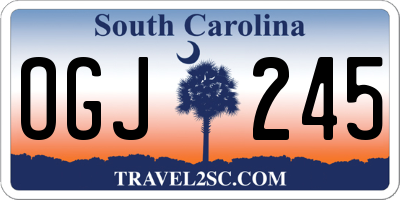 SC license plate OGJ245