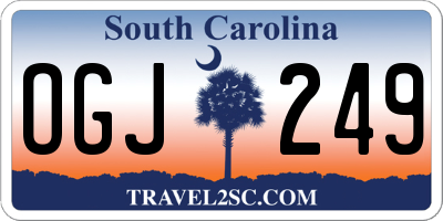 SC license plate OGJ249