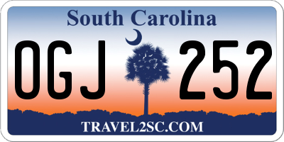 SC license plate OGJ252