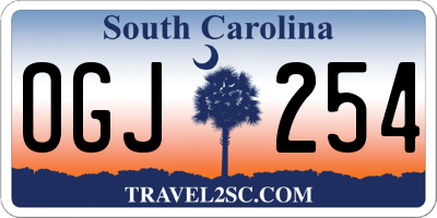 SC license plate OGJ254