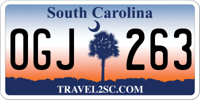 SC license plate OGJ263