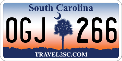 SC license plate OGJ266