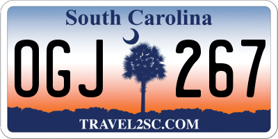SC license plate OGJ267