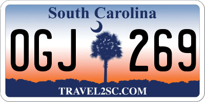SC license plate OGJ269