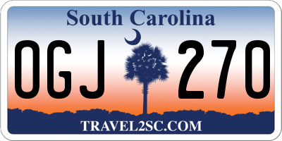 SC license plate OGJ270