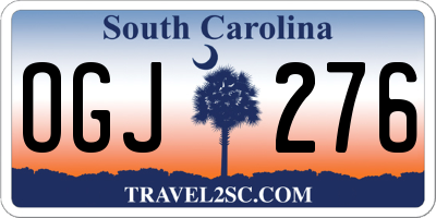 SC license plate OGJ276