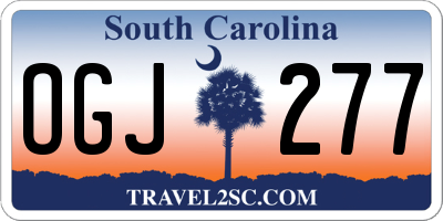 SC license plate OGJ277
