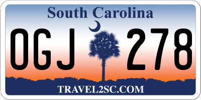 SC license plate OGJ278