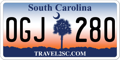 SC license plate OGJ280