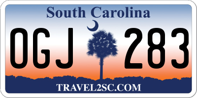 SC license plate OGJ283