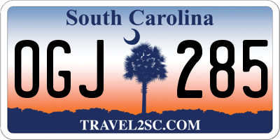 SC license plate OGJ285