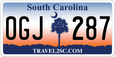 SC license plate OGJ287