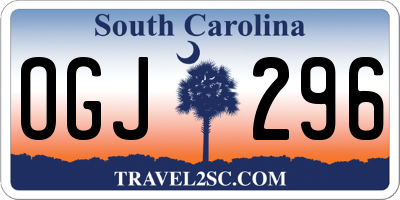 SC license plate OGJ296